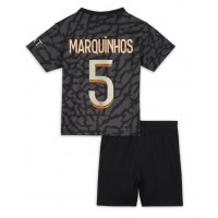 Dres Paris Saint-Germain Marquinhos #5 Tretina pre deti 2023-24 Krátky Rukáv (+ trenírky)